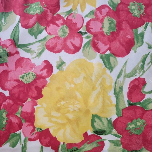 Ann Taylor Loft Yellow & Red Summer Casual Resort Floral Halter Dress Size 4 - Picture 7 of 7